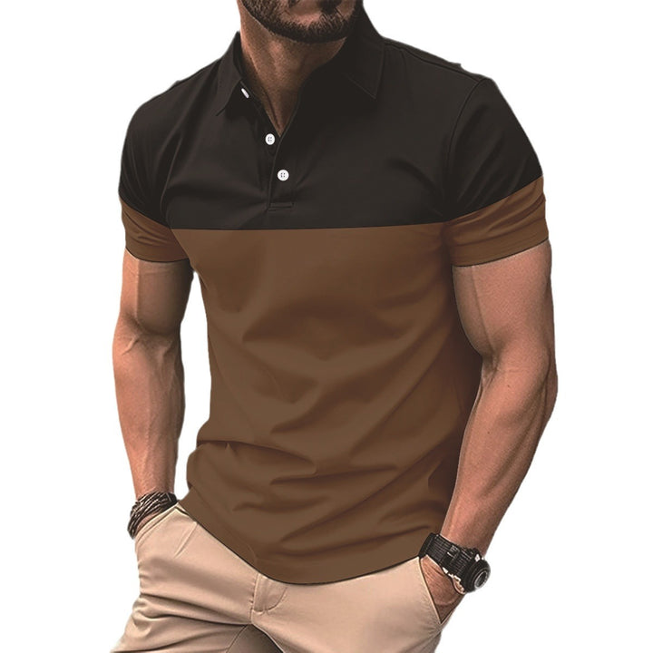 Herren modisches Poloshirt mit Farbblock-Design Echoarchiv
