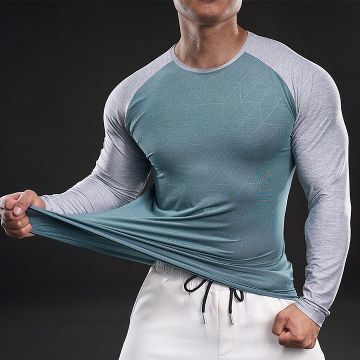 Herren sportliches Funktionsshirt mit langen Ärmeln Echoarchiv