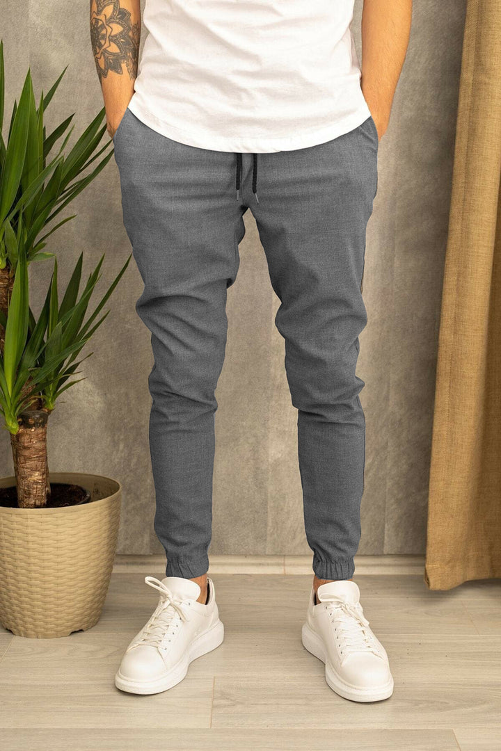 Herren Sportliche Freizeithose mit elastischem Bund und seitlichen Taschen Echoarchiv
