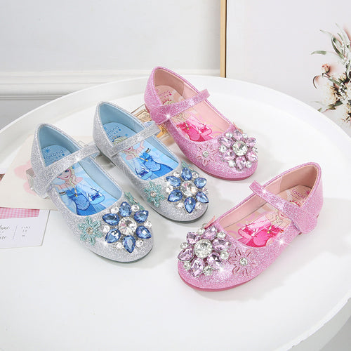 Mädchen Glitzernde Ballerinaschuhe mit Blumenapplikation Echo Archiv