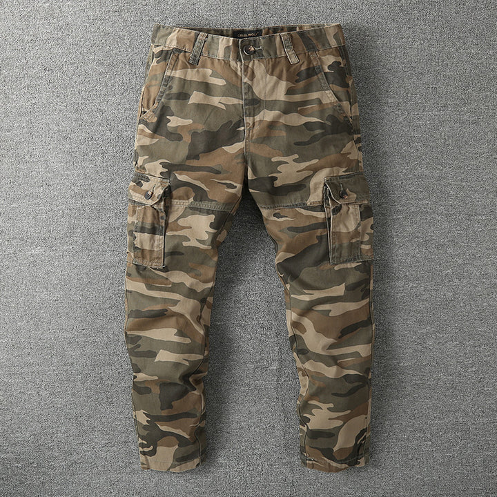Herren Cargohose mit taktischem Tarnmuster und mehreren Klappentaschen Echoarchiv