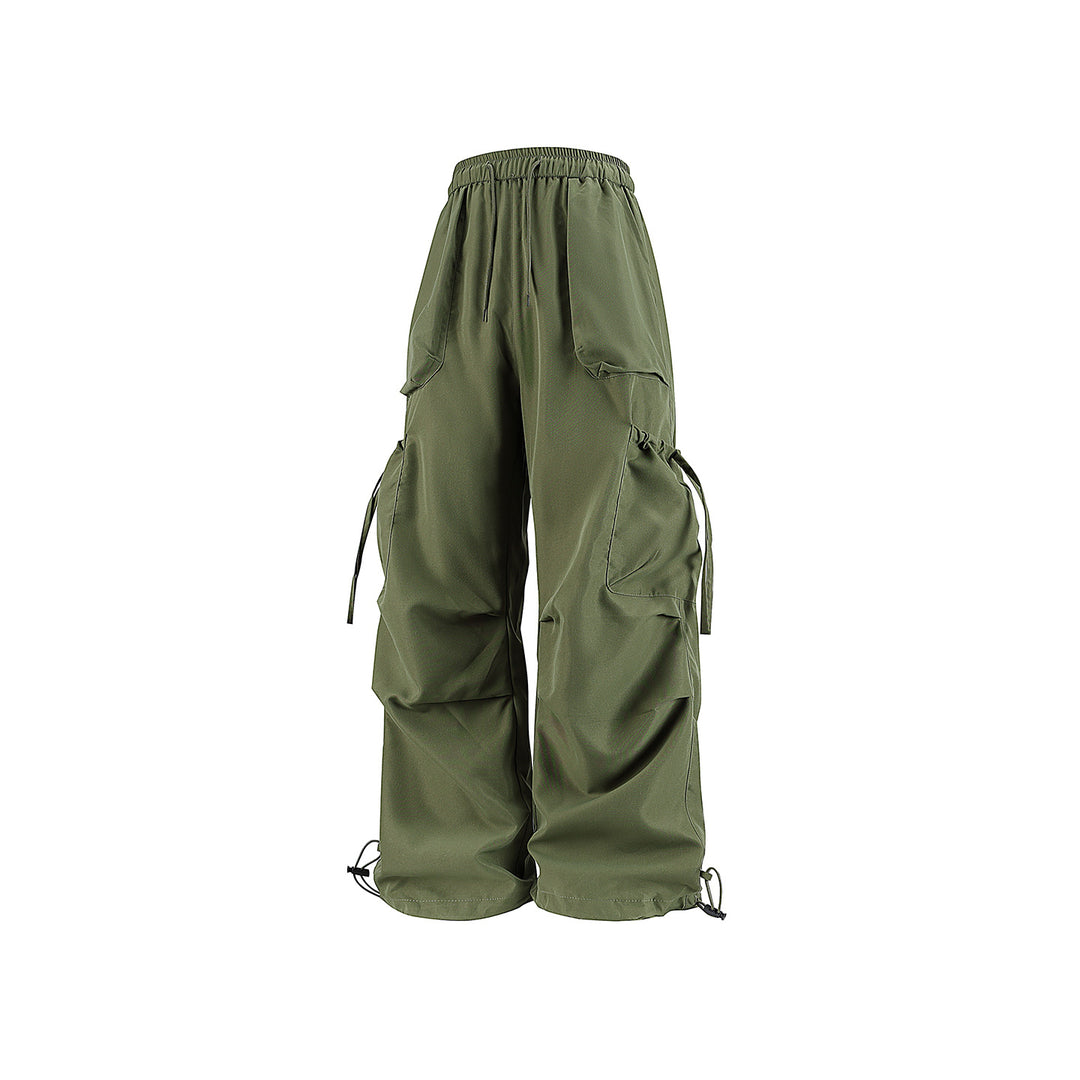 Herren Oversized Cargo‑Bundhose im Baggy‑Utility‑Cut mit Elastikbund, Klapptaschen und verstellbaren Saumabschlüssen Echo Archiv
