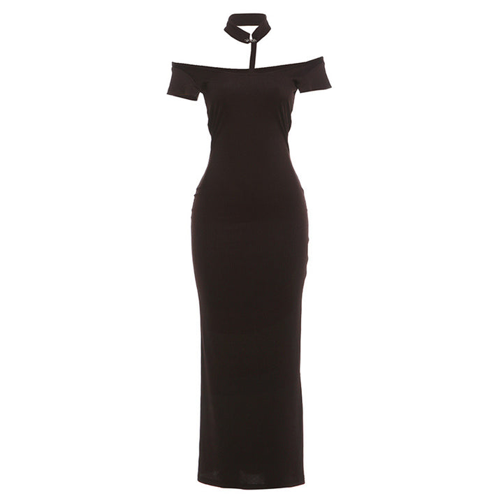 Damen Off-Shoulder Maxikleid mit elegantem Choker Echo Archiv