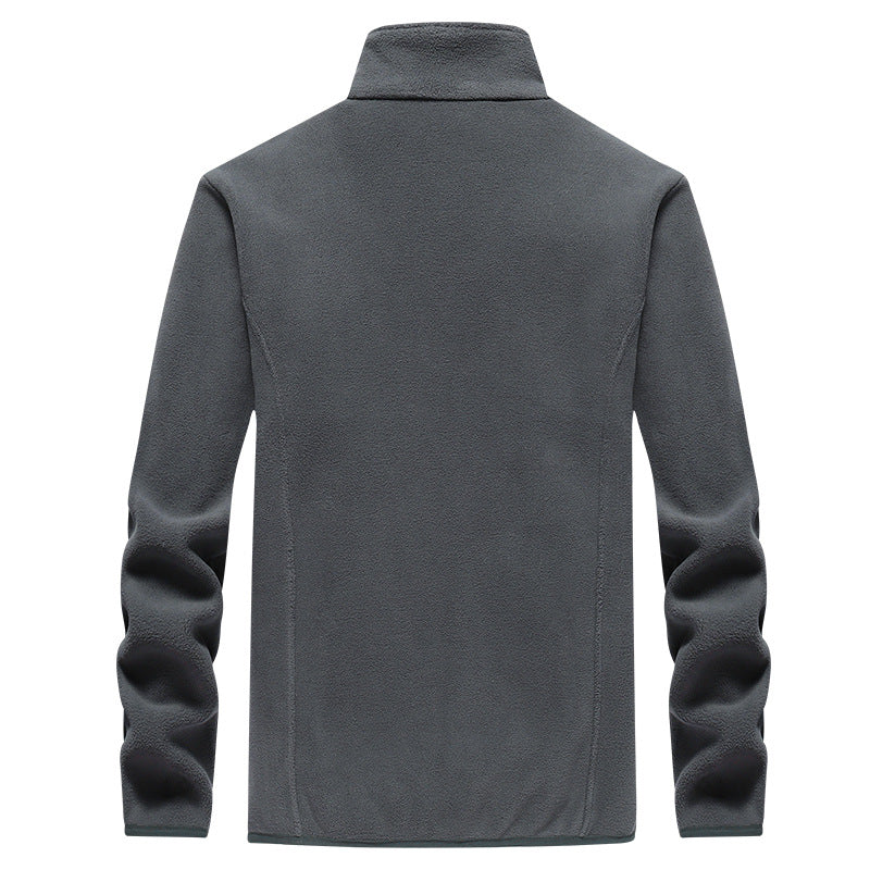 Herren Fleecejacke mit Stehkragen, durchgehendem Reißverschluss & Eingrifftaschen Echoarchiv
