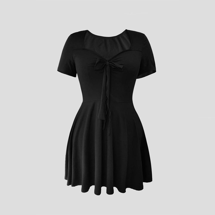 Damen Cocktailkleid mit tiefem V-Ausschnitt und Schleifendetail Echo Archiv