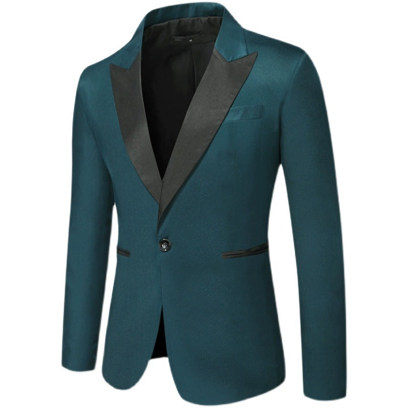 Herren Eleganter Smoking-Blazer mit klassischem Revers und zeitlosem Design Echoarchiv
