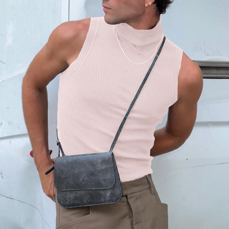 Damen ärmelloses Sporttop mit hochziehbarem Kragen Echoarchiv