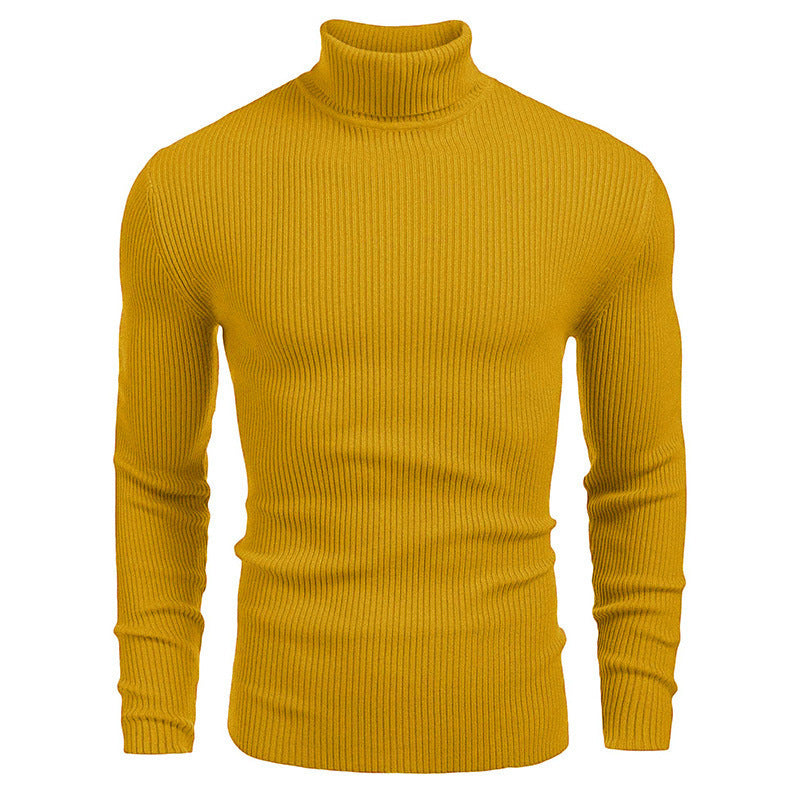 Herren Rollkragenpullover aus feinem Rippstrickmaterial Echoarchiv
