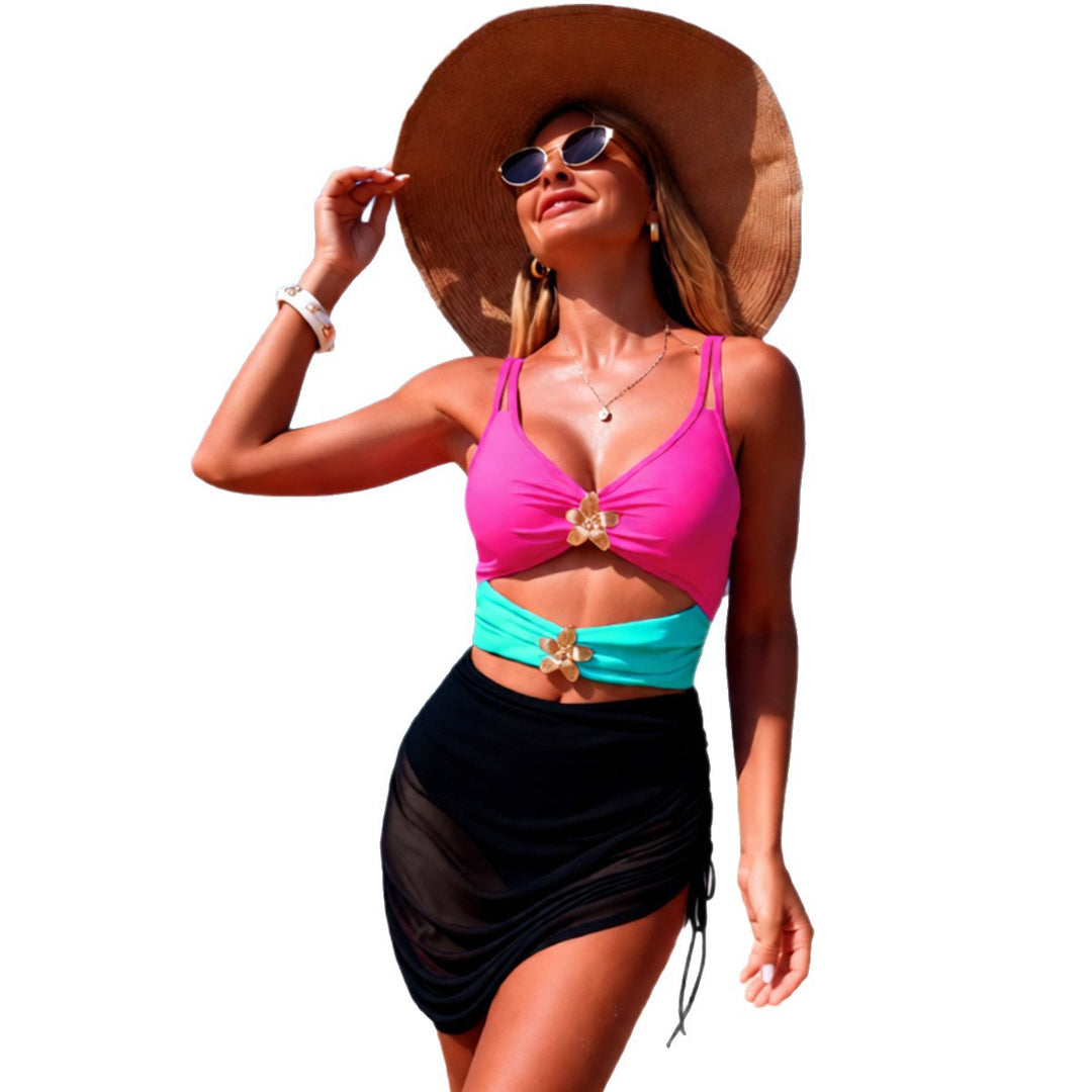 Damen Badeoberteil mit Cut-Outs und Raffung Echo Archiv