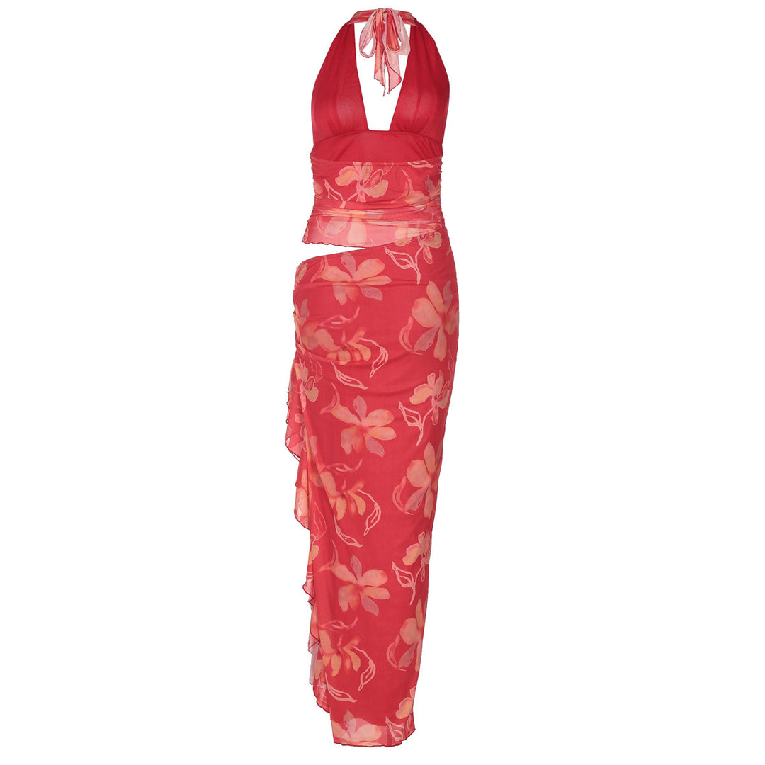 Damen Wickelkleid mit floralem Design und raffiniertem Schnitt Echo Archiv