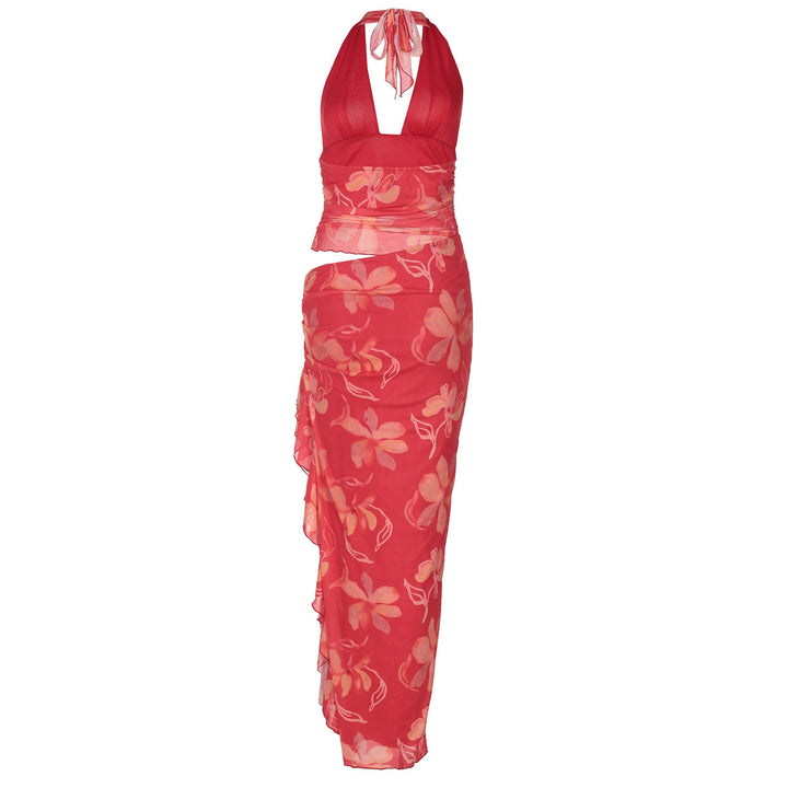 Damen Wickelkleid mit floralem Design und raffiniertem Schnitt Echo Archiv