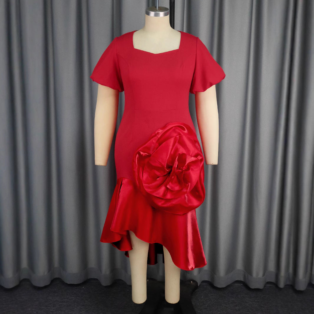Damen Elegantes Abendkleid mit voluminösem Blumenakzent Echo Archiv