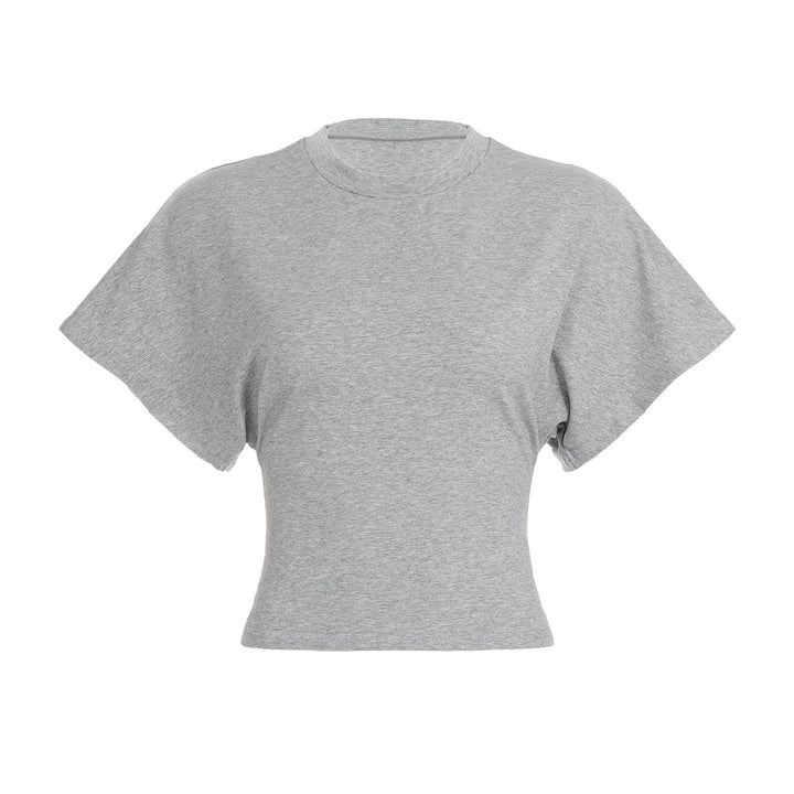Damen Stilvolles Crop-Top mit weitem Schnitt und Rundhalsausschnitt Echo Archiv