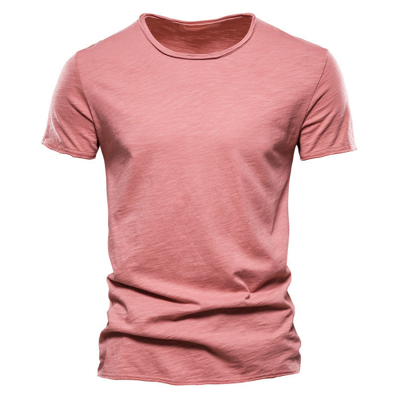 Herren nan leichtes Baumwollshirt mit Rundhalsausschnitt und schlanker Passform Echoarchiv