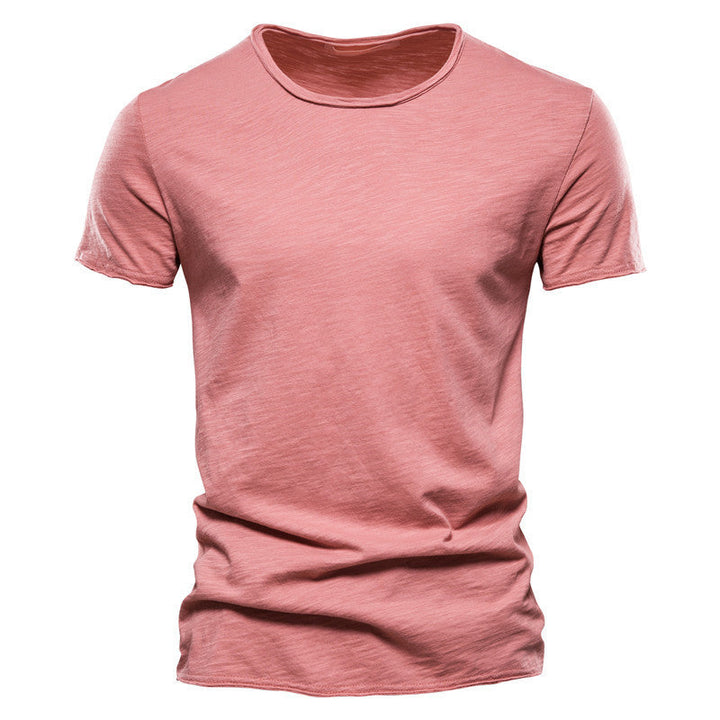 Herren nan leichtes Baumwollshirt mit Rundhalsausschnitt und schlanker Passform Echoarchiv