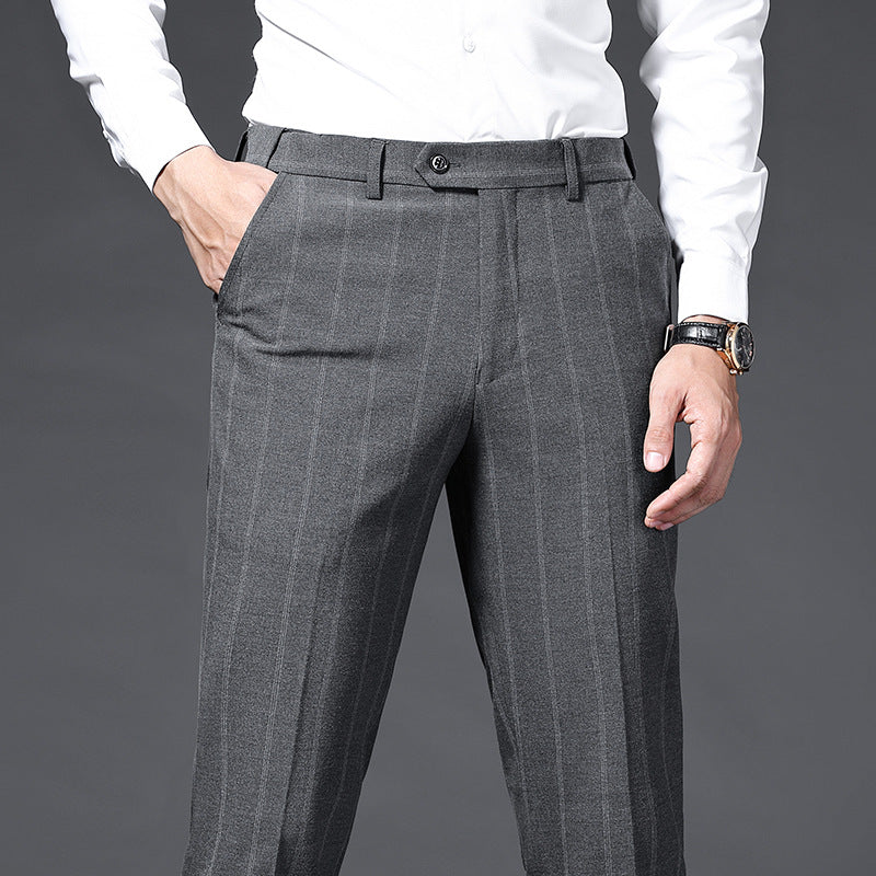 Herren elegante gestreifte Anzughose Echoarchiv