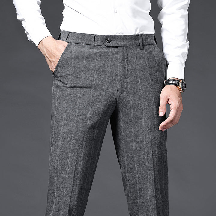 Herren elegante gestreifte Anzughose Echoarchiv