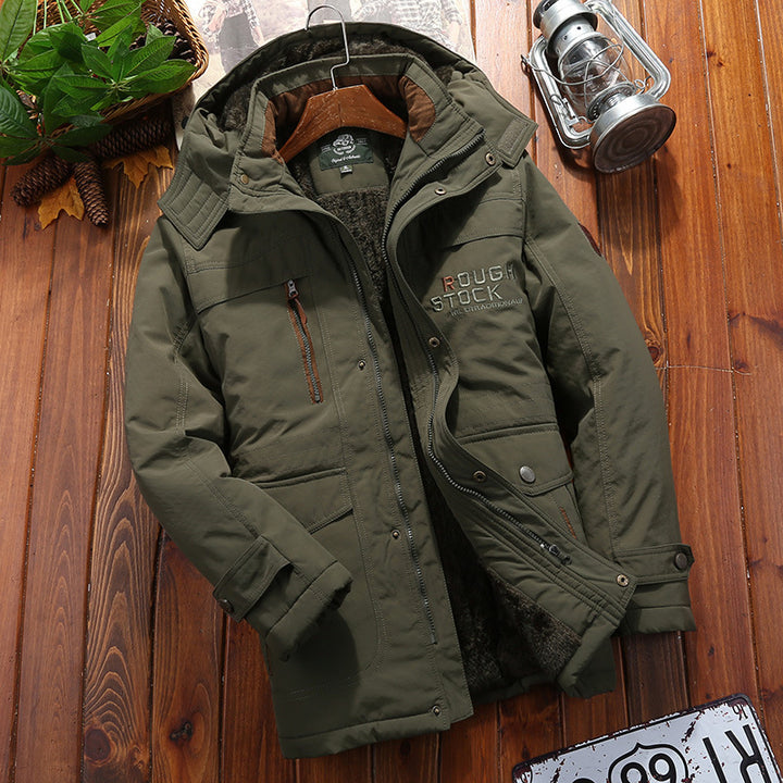 Herren Wetterfeste Fleecejacke mit abnehmbarer Kapuze Echo Archiv