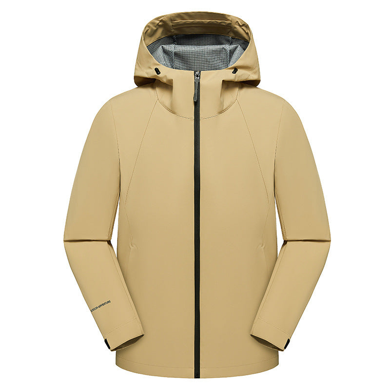 Herren dreilagige Softshell-Kapuzenjacke mit nahtversiegelter Wetterschutzmembran und ergonomischem Schnitt Echoarchiv