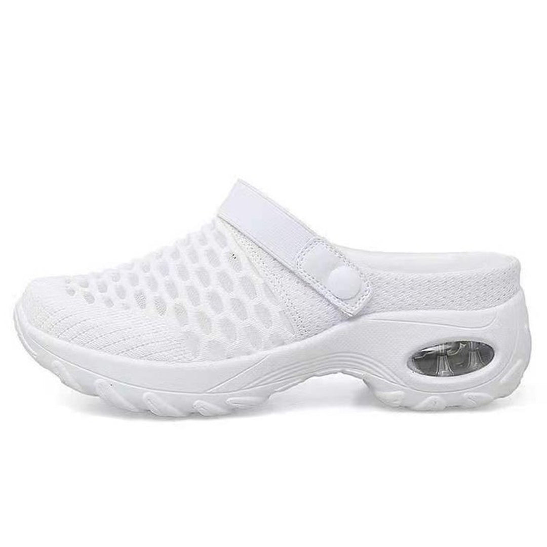 Damen  atmungsaktive Mesh-Clogs mit luftgepolsterter Dämpfungssohle und verstellbarem Fersenriemen Echo Archiv