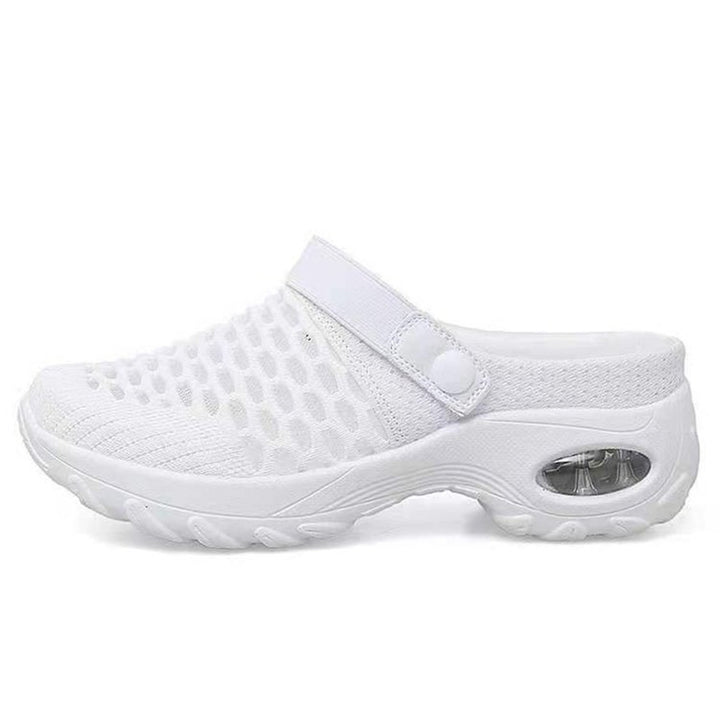 Damen  atmungsaktive Mesh-Clogs mit luftgepolsterter Dämpfungssohle und verstellbarem Fersenriemen Echo Archiv