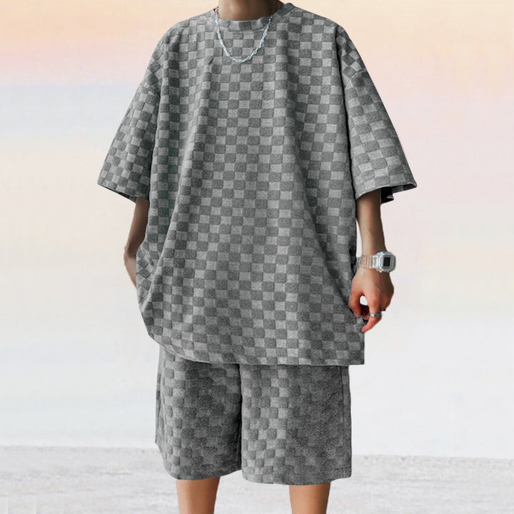 Unisex Sommerliches Freizeit-Set aus strukturierter Baumwolle Echoarchiv