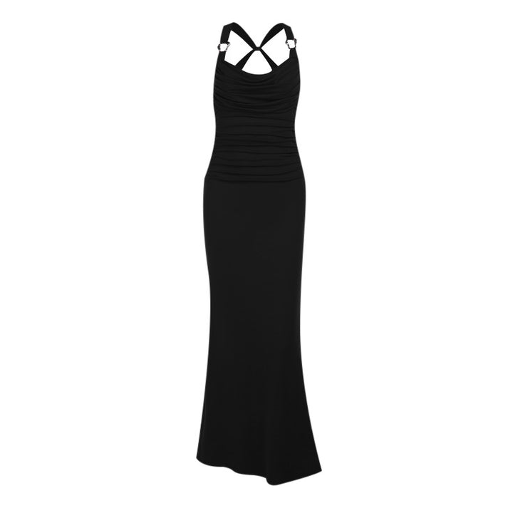 Damen Elegantes Maxikleid mit gerafftem Oberteil Echo Archiv