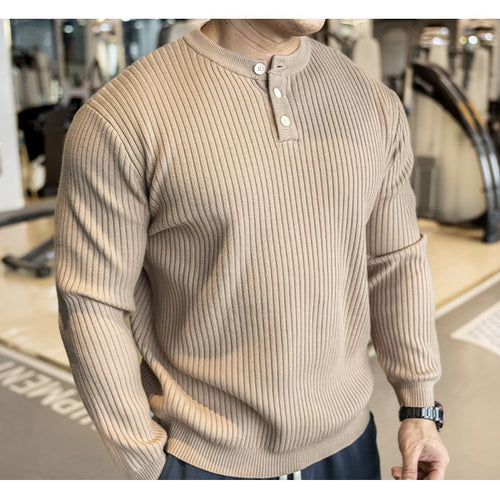 Herren Langarm Pullover mit strukturiertem Rippenstrick Echoarchiv