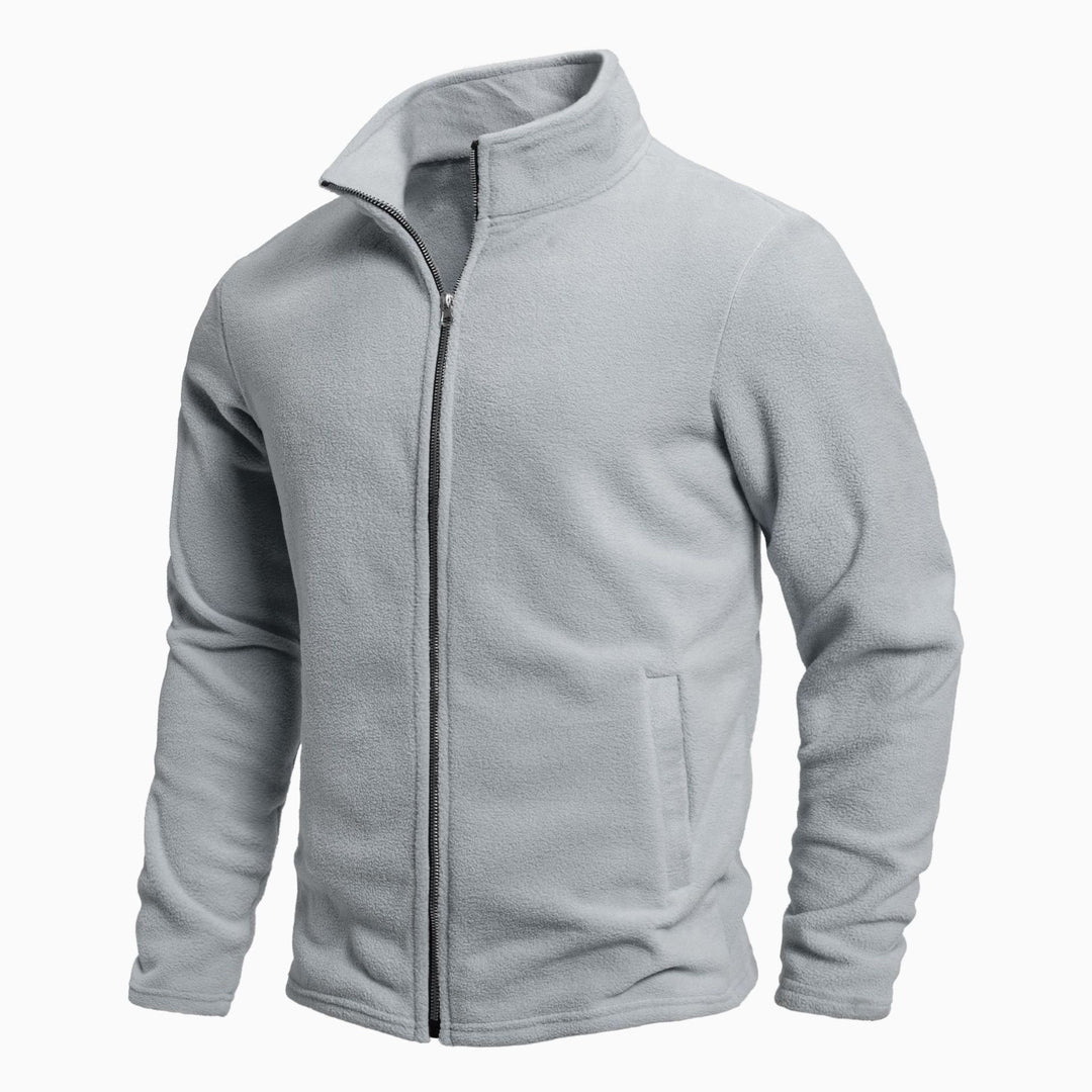 Herren Fleecejacke mit hohem Kragen und praktischen Taschen Echoarchiv