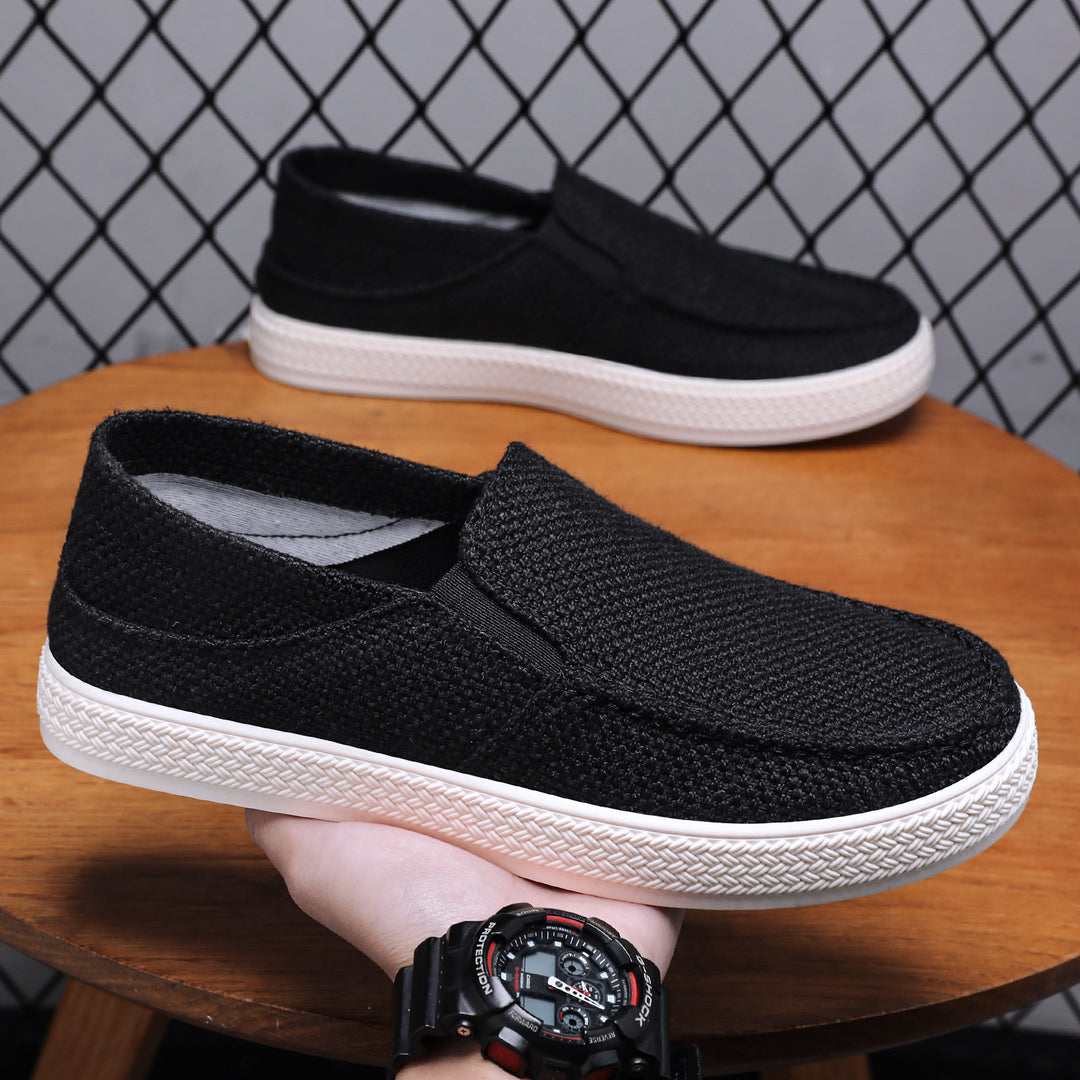 Damen nan gestrickter Slip-On-Freizeitschuh mit elastischem Einstieg und strukturierter Plateausohle Echo Archiv