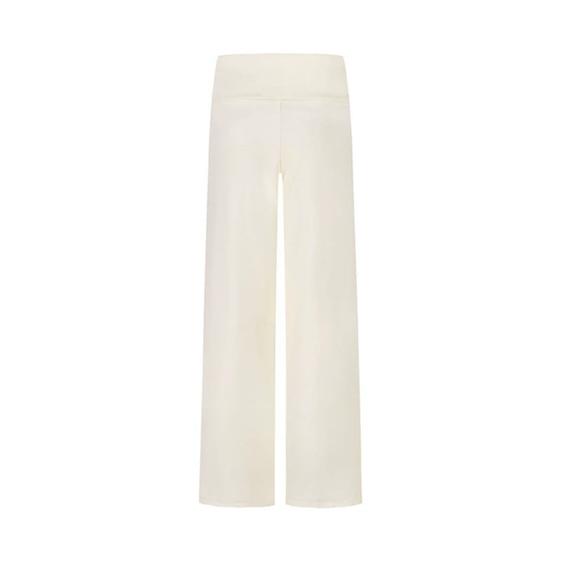 Damen Palazzo-Fleece-Hose mit hohem Komfortbund und fließendem Wide‑Leg-Schnitt Echoarchiv