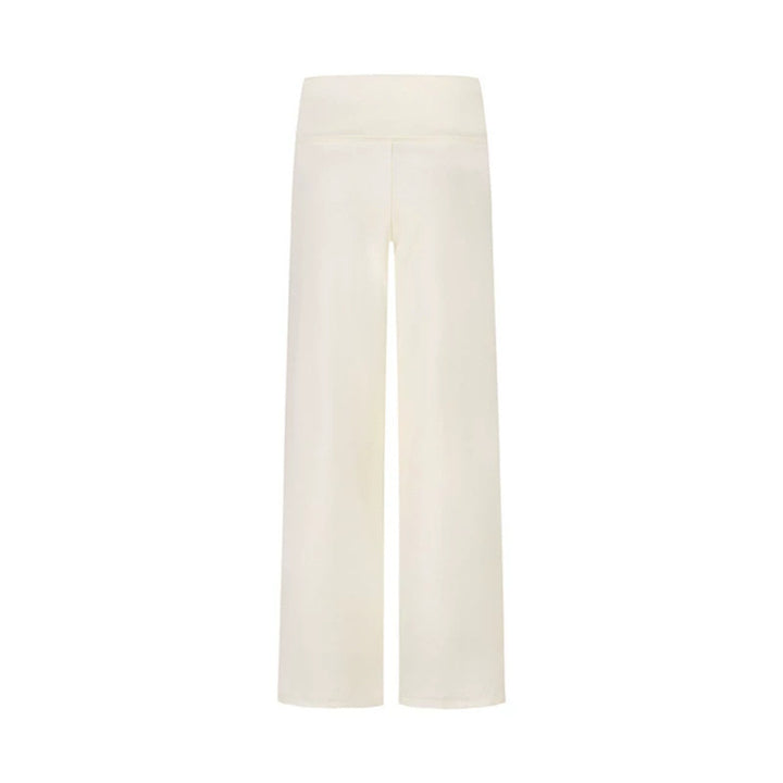 Damen Palazzo-Fleece-Hose mit hohem Komfortbund und fließendem Wide‑Leg-Schnitt Echoarchiv