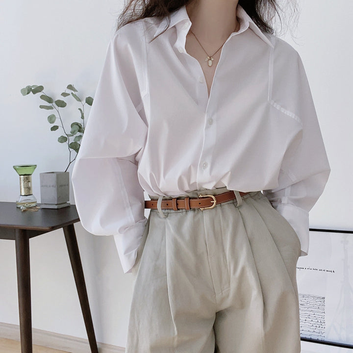 Damen Elegante und lässige Oversized Hemdbluse Echoarchiv
