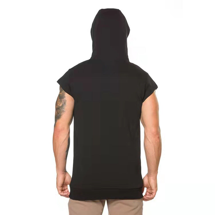 Herren Kapuzen-T-Shirt mit Ärmelloses Design und praktischer Fronttasche Echoarchiv