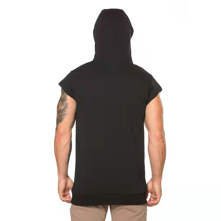 Herren Kapuzen-T-Shirt mit Ärmelloses Design und praktischer Fronttasche Echoarchiv