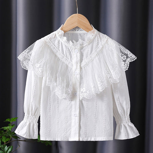 Mädchen Bluse mit romantischen Spitzendetails Echo Archiv