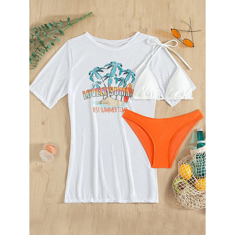 Damen Strandoberteil mit lebhaftem Sommermotiv Echo Archiv