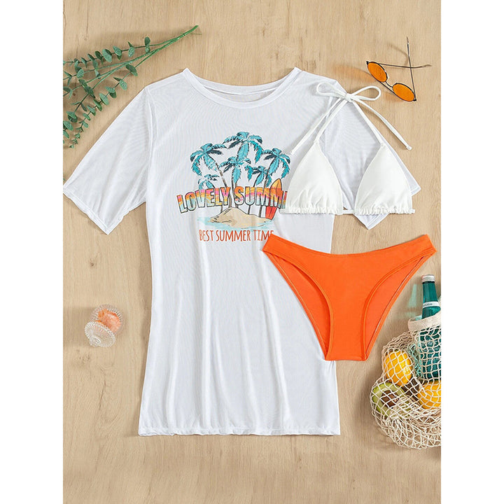 Damen Strandoberteil mit lebhaftem Sommermotiv Echo Archiv