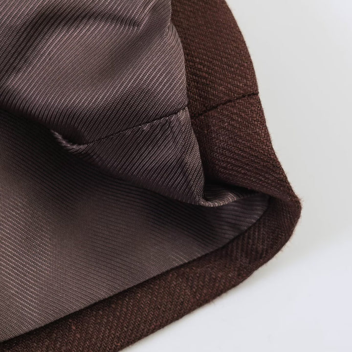 Damen Doppelreihiger Leinenblazer mit Peak-Revers und aufgesetzten Pattentaschen Echoarchiv