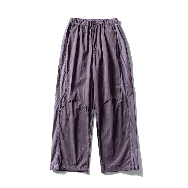 Herren Weite technische Nylon-Cargohose mit elastischem Bund und Paneel-Details Echoarchiv