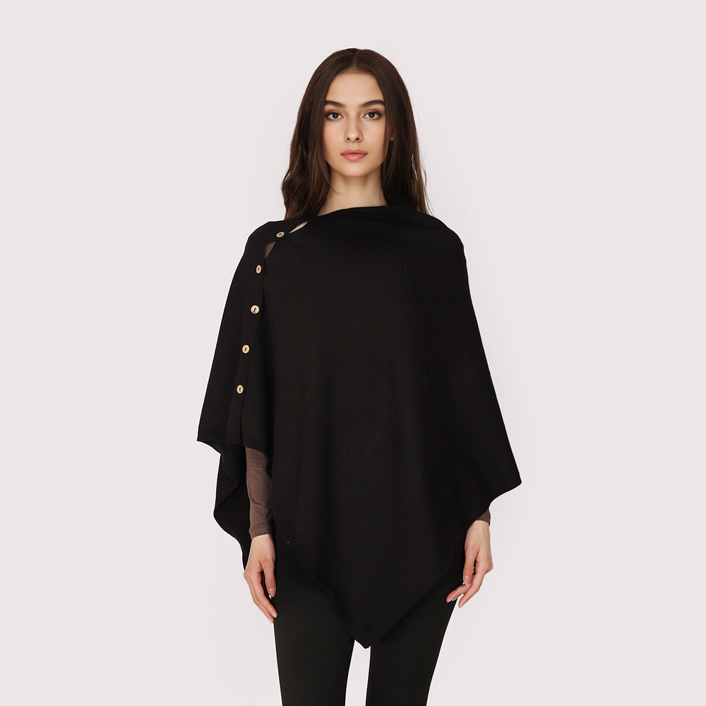 Damen Oversize-Orientalischer Jacquard-Überwurf mit Paisley‑Medaillon und Zierstich – Avérine