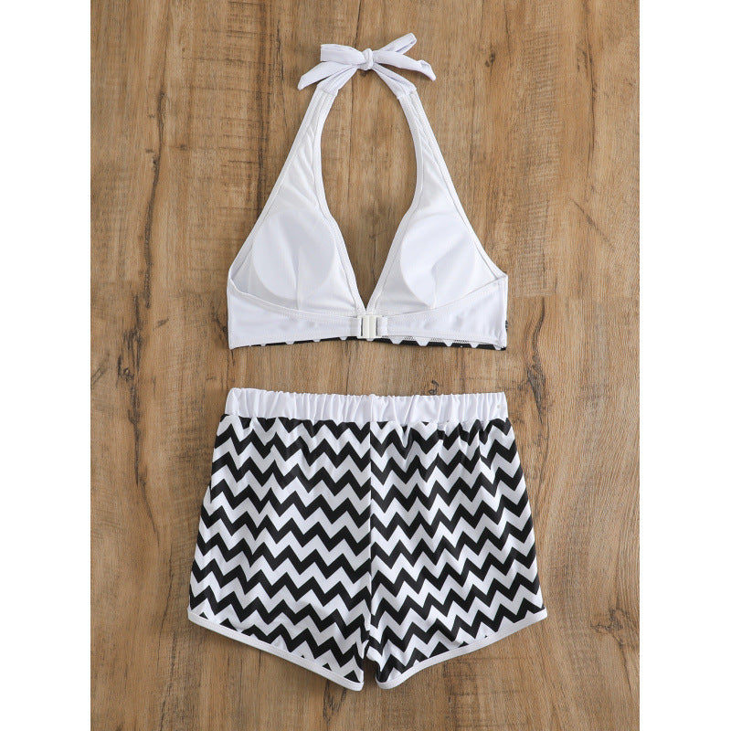 Damen Bikini-Set mit hochwertigem Chevron-Muster und verstellbaren Trägern Echo Archiv