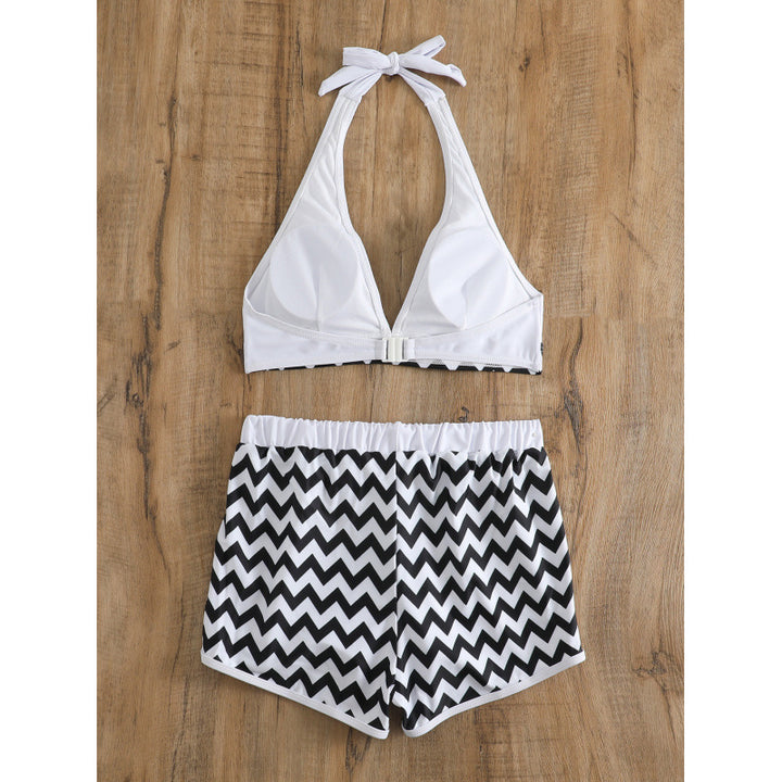 Damen Bikini-Set mit hochwertigem Chevron-Muster und verstellbaren Trägern Echo Archiv