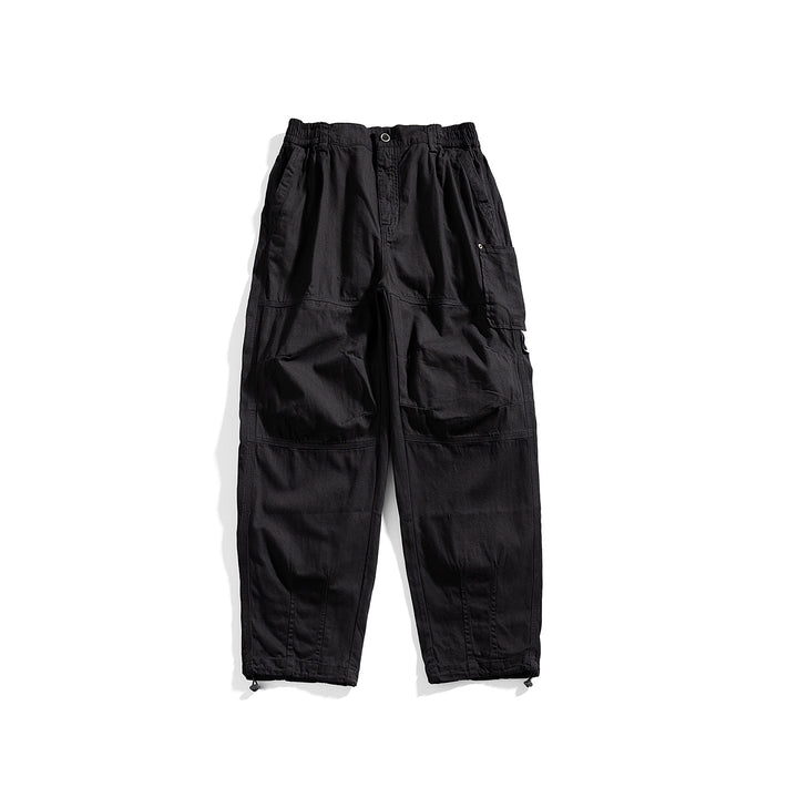 Herren relaxed Utility-Hose mit elastischem Bund, verstärkten Knien und Kordelabschluss Echo Archiv