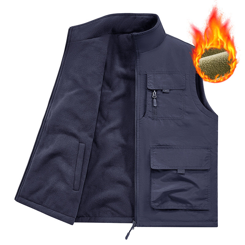 Herren Thermo-Utility-Weste mit Fleece-Innenfutter, winddichtem Shell und Multifunktionstaschen Echo Archiv