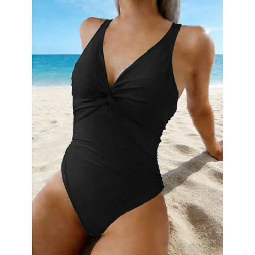 Damen Einteiliger Badeanzug mit elegantem Wickeldesign Echo Archiv