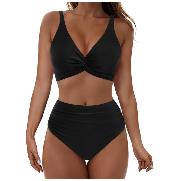 Damen Hochtailliertes Bikini-Set mit elegantem Wickeloberteil Echo Archiv