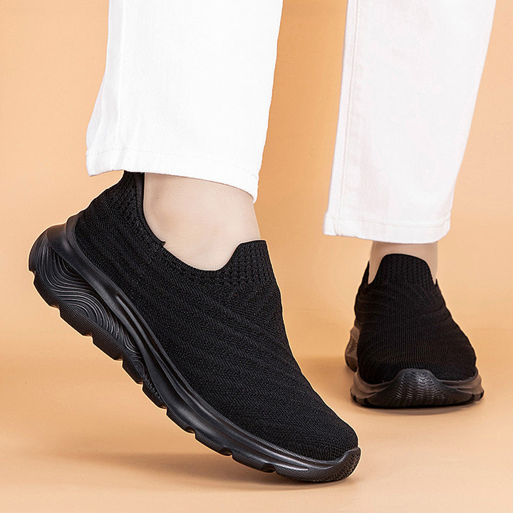 Damen nan elastische Strick-Slipper mit dämpfender Laufsohle Echo Archiv