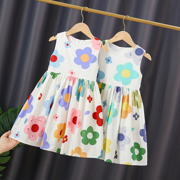 Mädchen Sommerkleid mit buntem Blumenmuster Echo Archiv