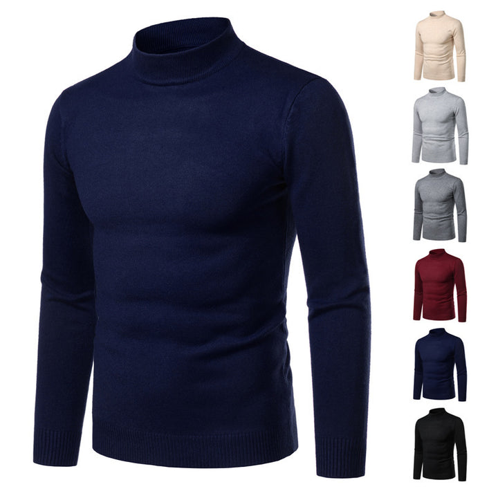 Herren warme Rollkragenpullover aus feinem Strickmaterial Echoarchiv